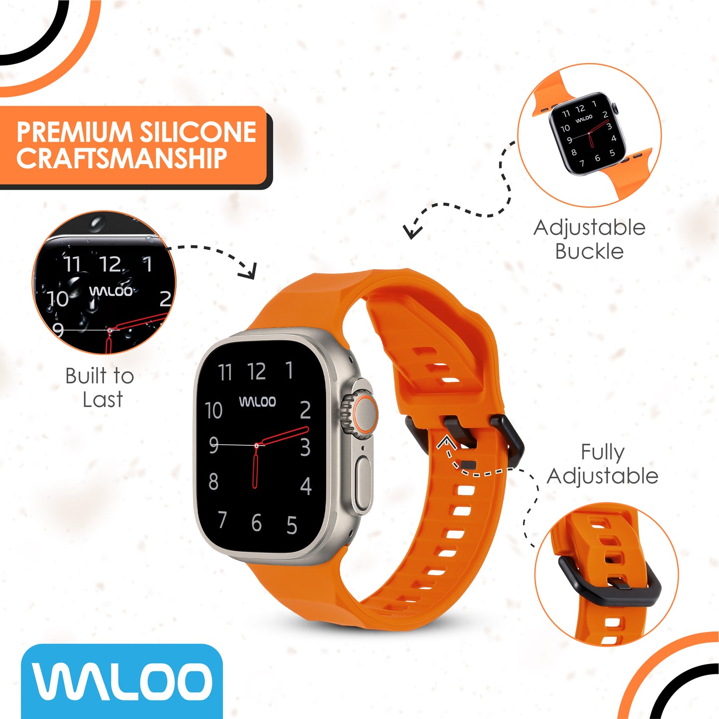 Waloo Explorer Silicone Band For Apple Watch
