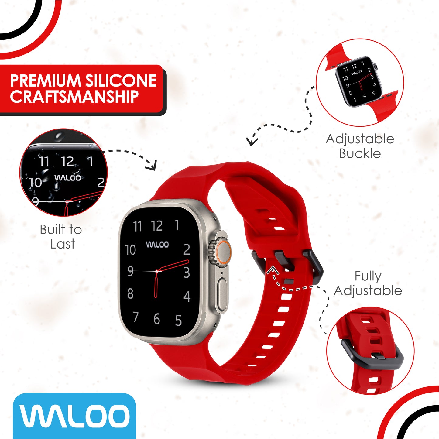 Waloo Explorer Silicone Band For Apple Watch