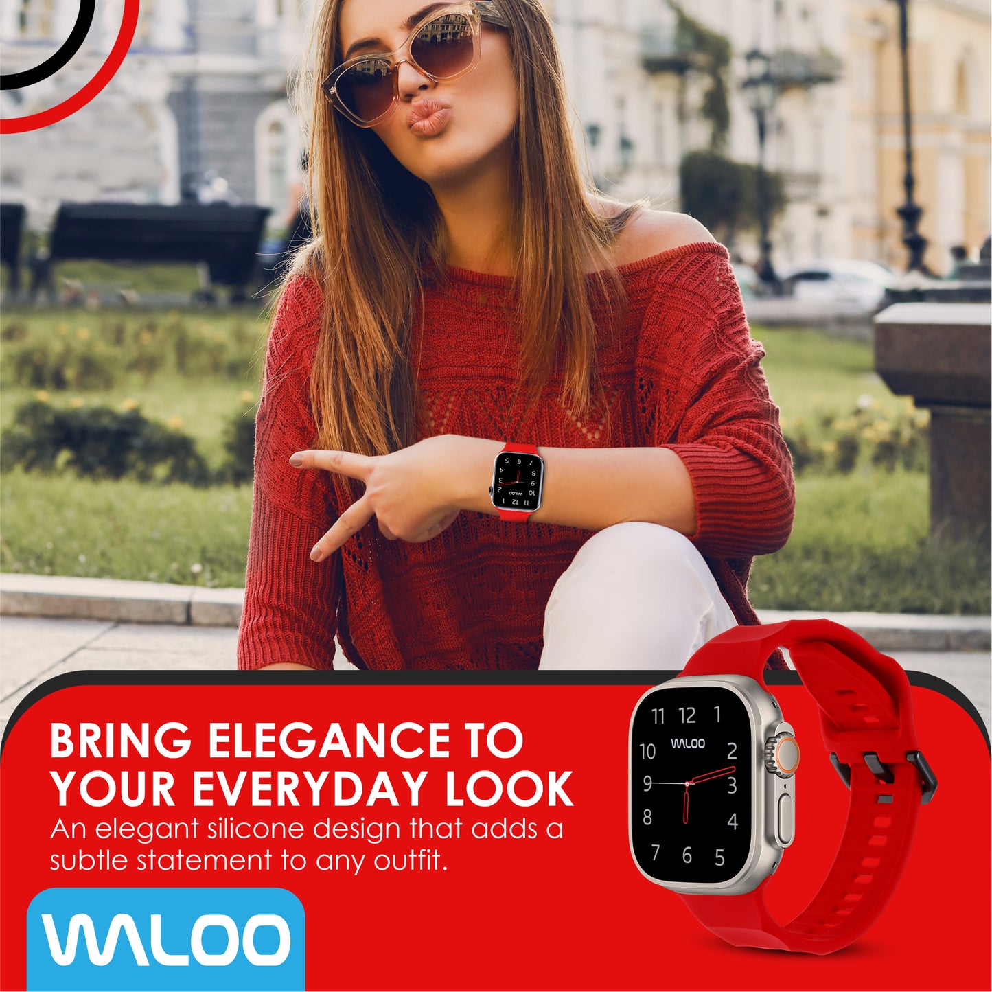 Waloo Explorer Silicone Band For Apple Watch