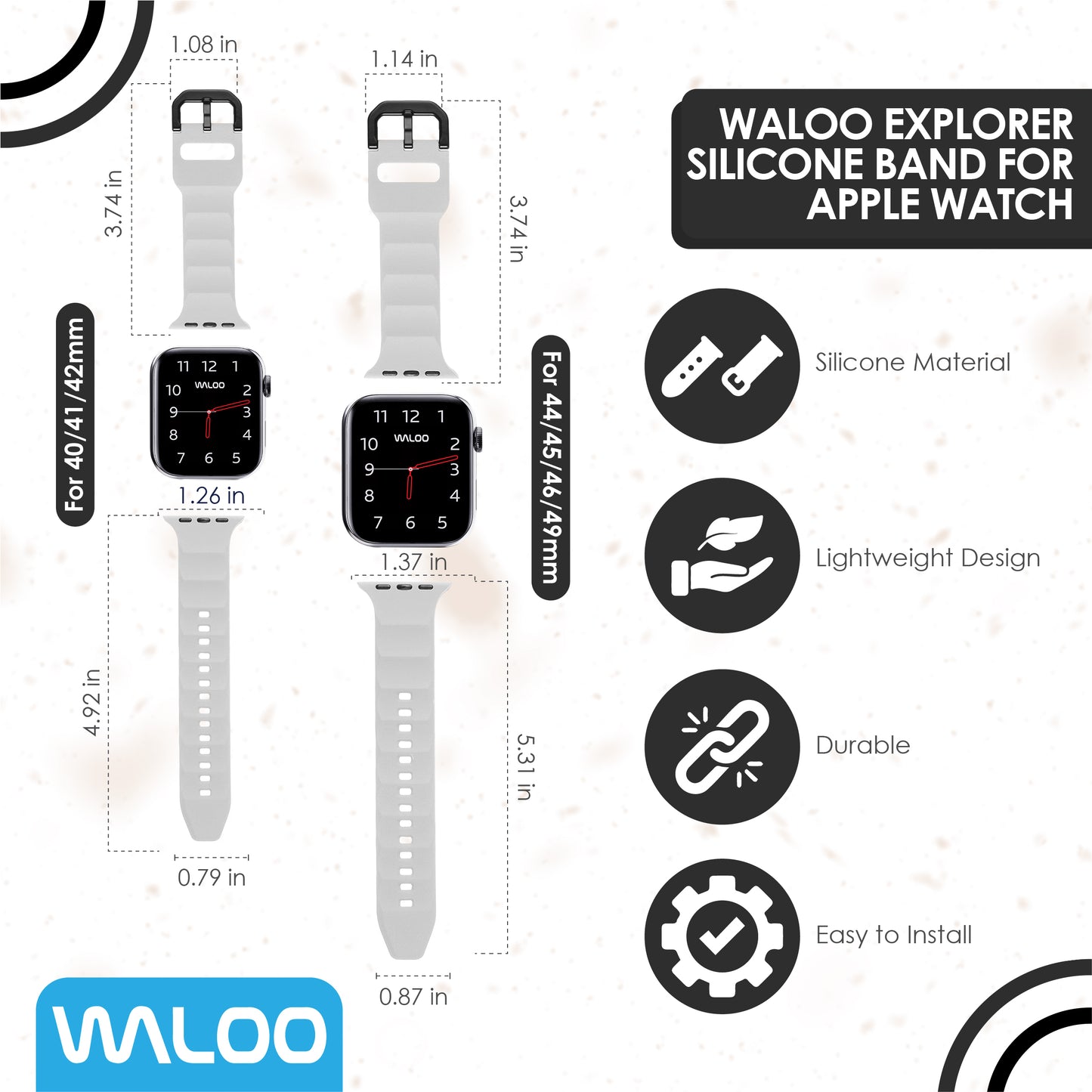 Waloo Explorer Silicone Band For Apple Watch