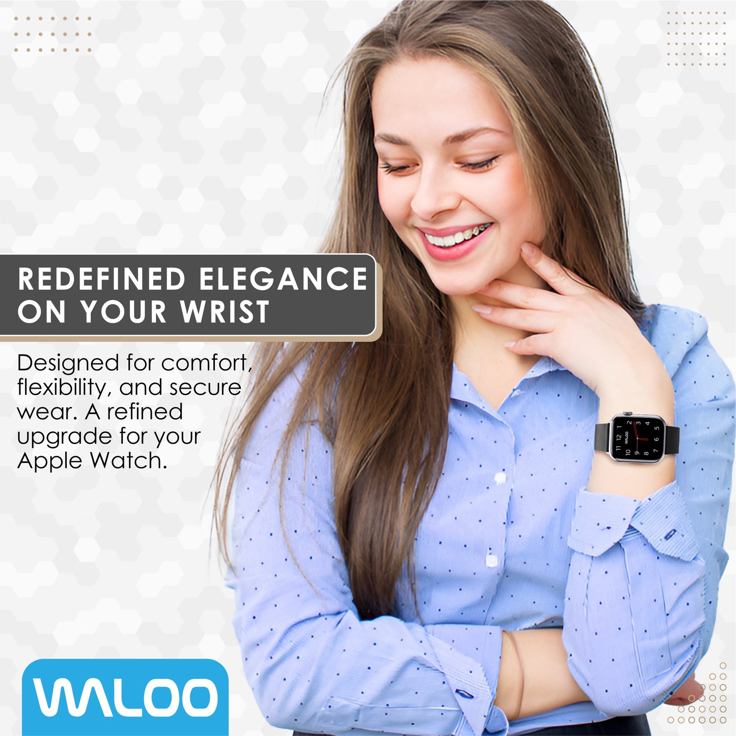 Waloo Leather Grain Band For Apple Watch