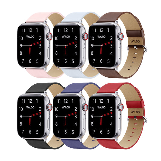 Waloo Leather Grain Band For Apple Watch
