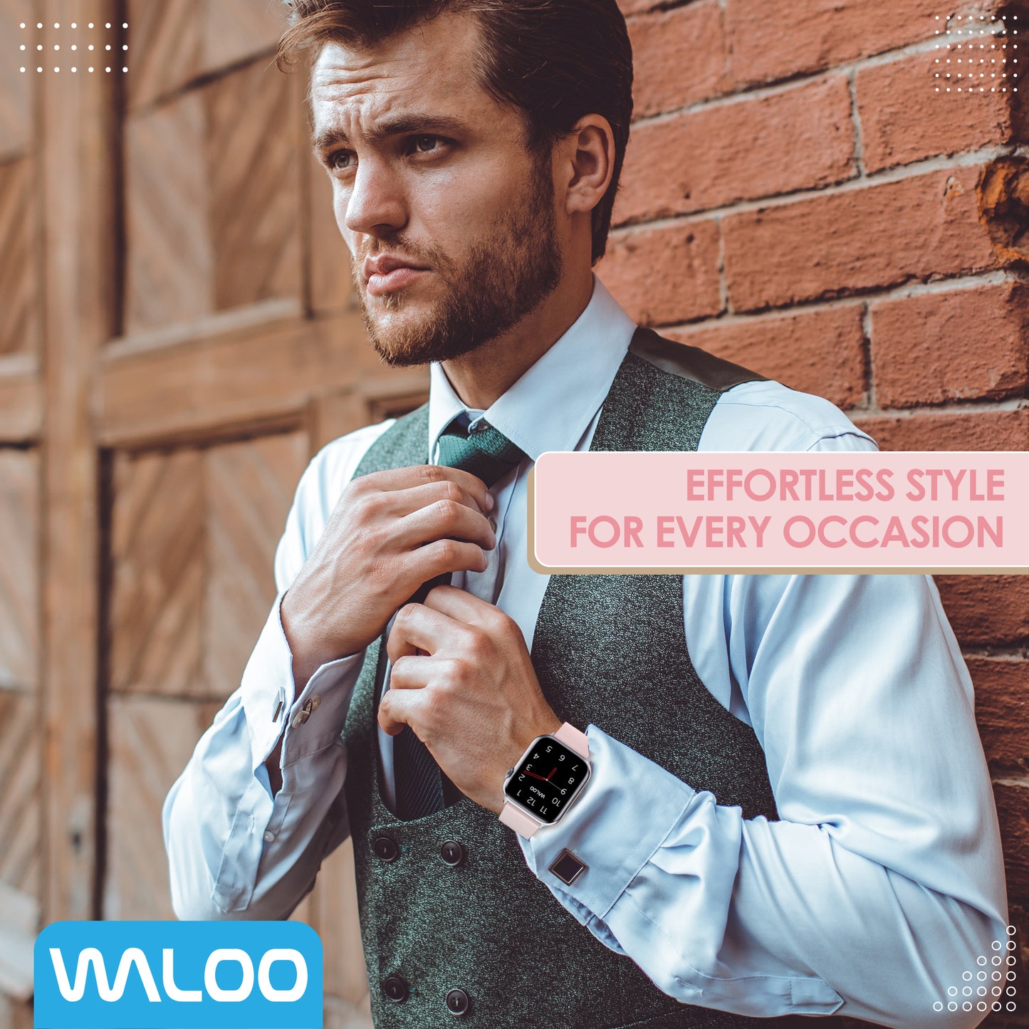 Waloo Leather Grain Band For Apple Watch