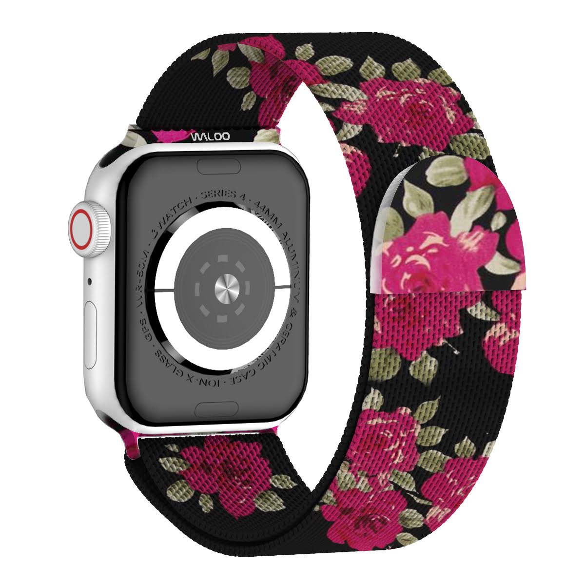 Waloo Floral Printed Magnetic Mesh Band For Apple Watch