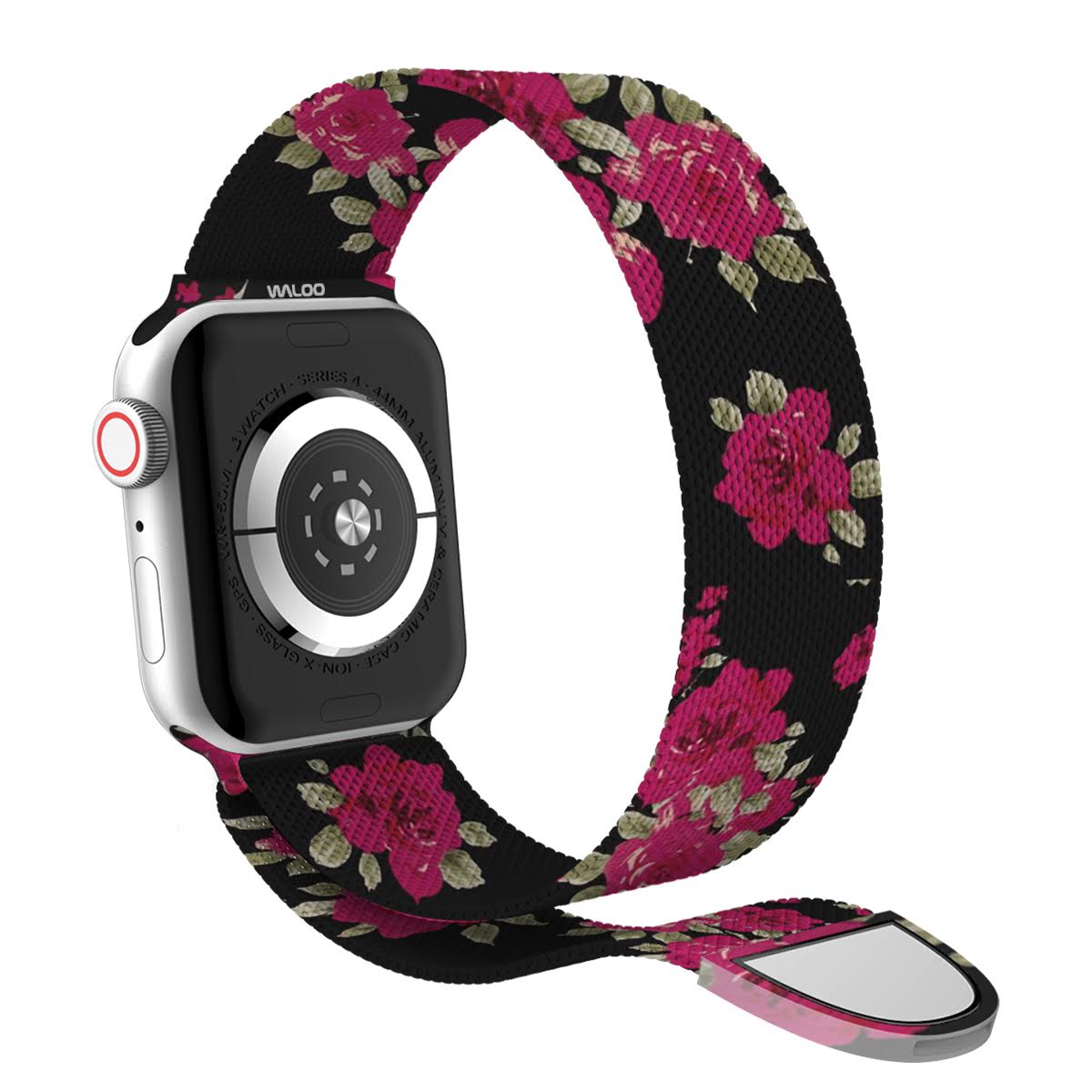Waloo Floral Printed Magnetic Mesh Band For Apple Watch