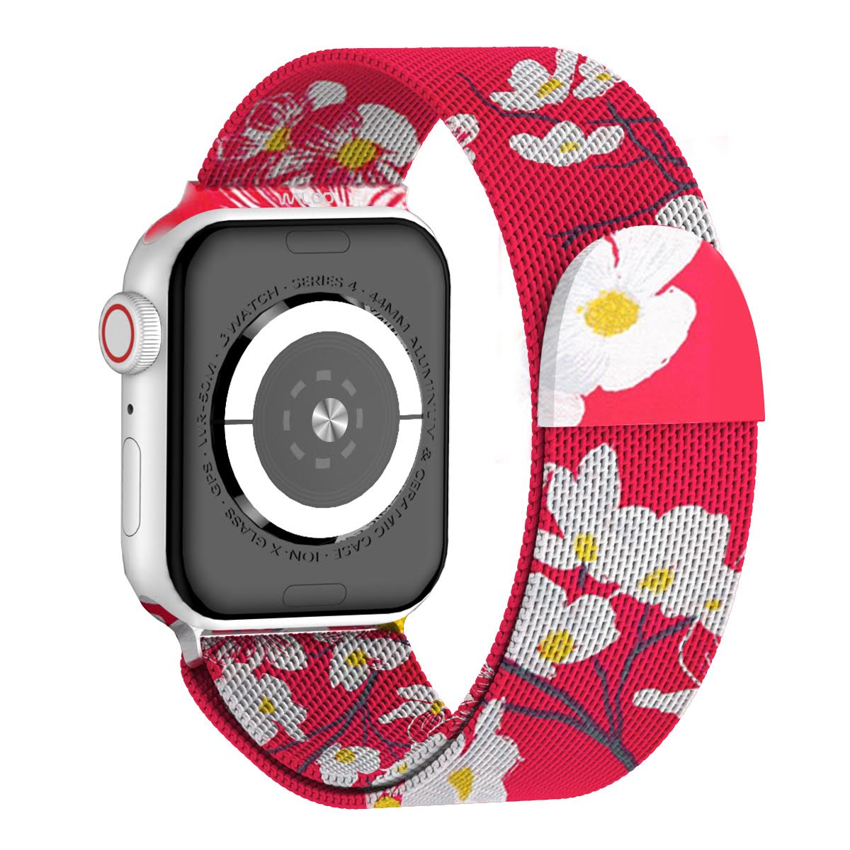 Waloo Floral Printed Magnetic Mesh Band For Apple Watch