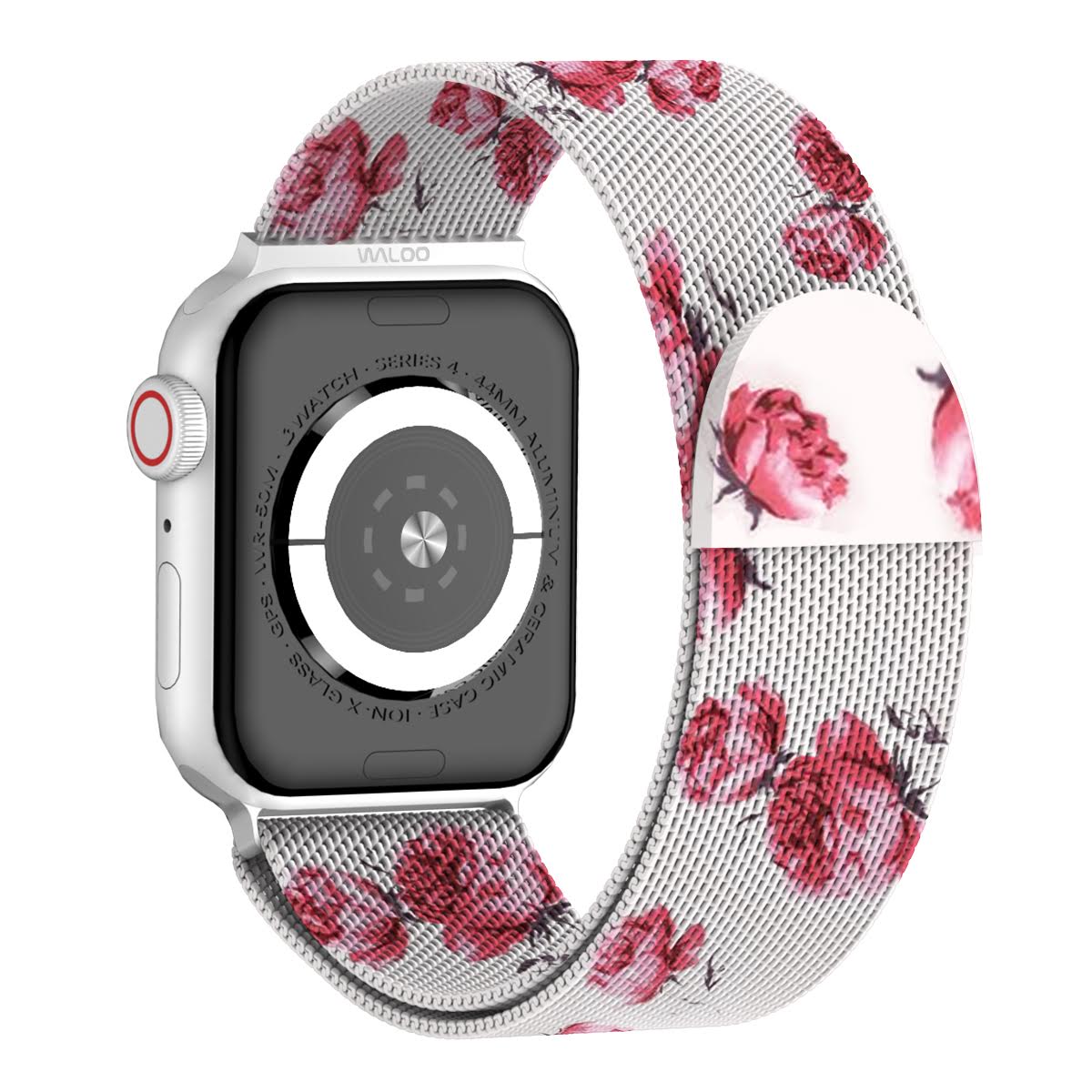 Waloo Floral Printed Magnetic Mesh Band For Apple Watch