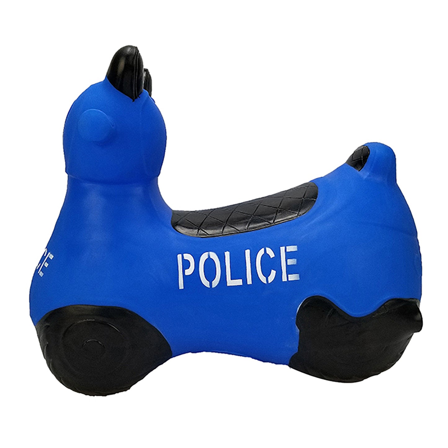 BounceZiez Inflatable Bouncy Ride-On Hopper with Pump - Police Car