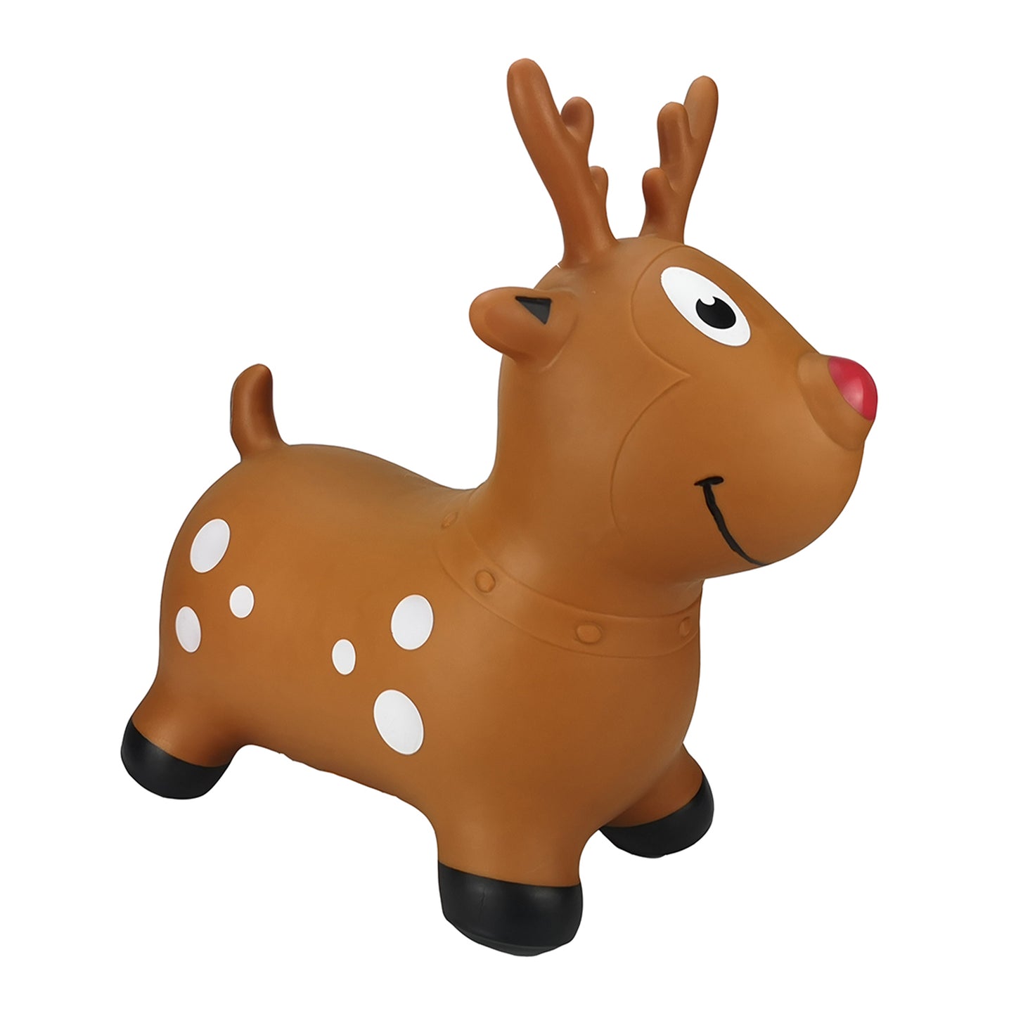 BounceZiez Inflatable Bouncy Ride-On Hopper with Pump - Reindeer