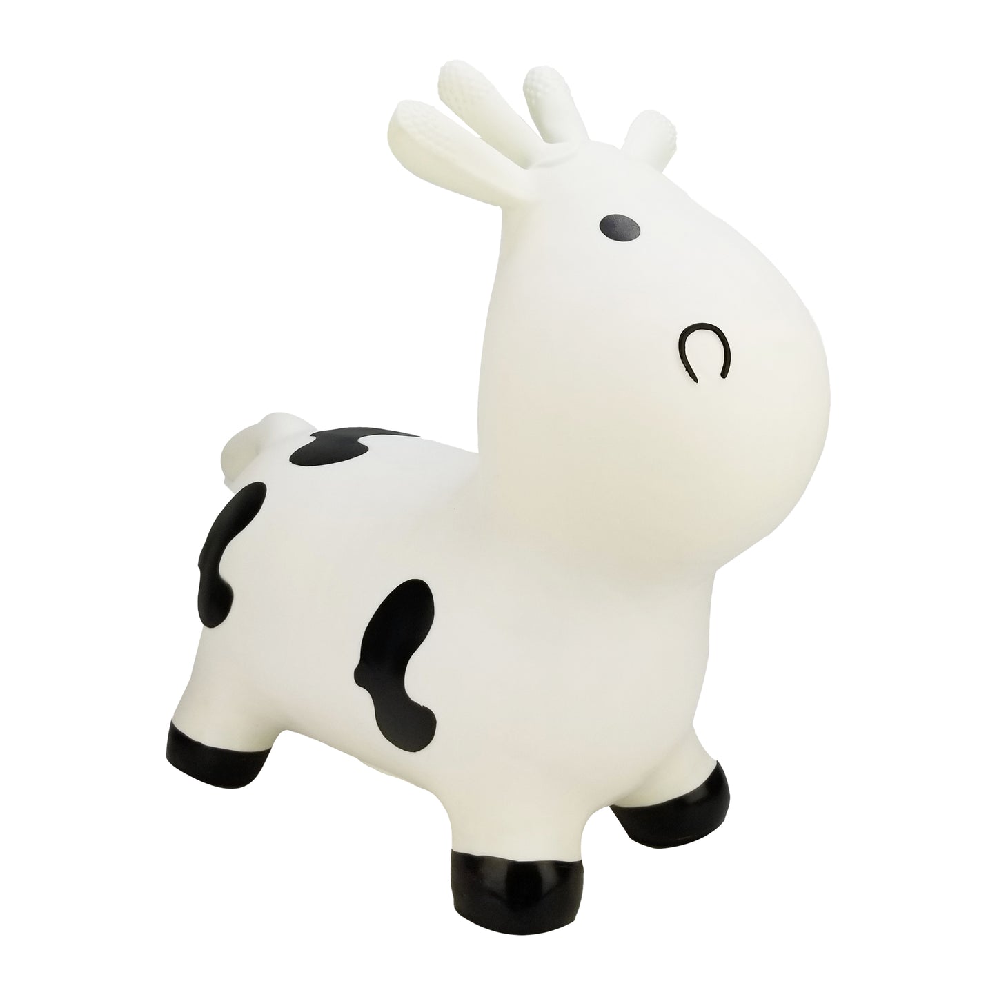 BounceZiez Inflatable Bouncy Ride-On Hopper with Pump - Cow