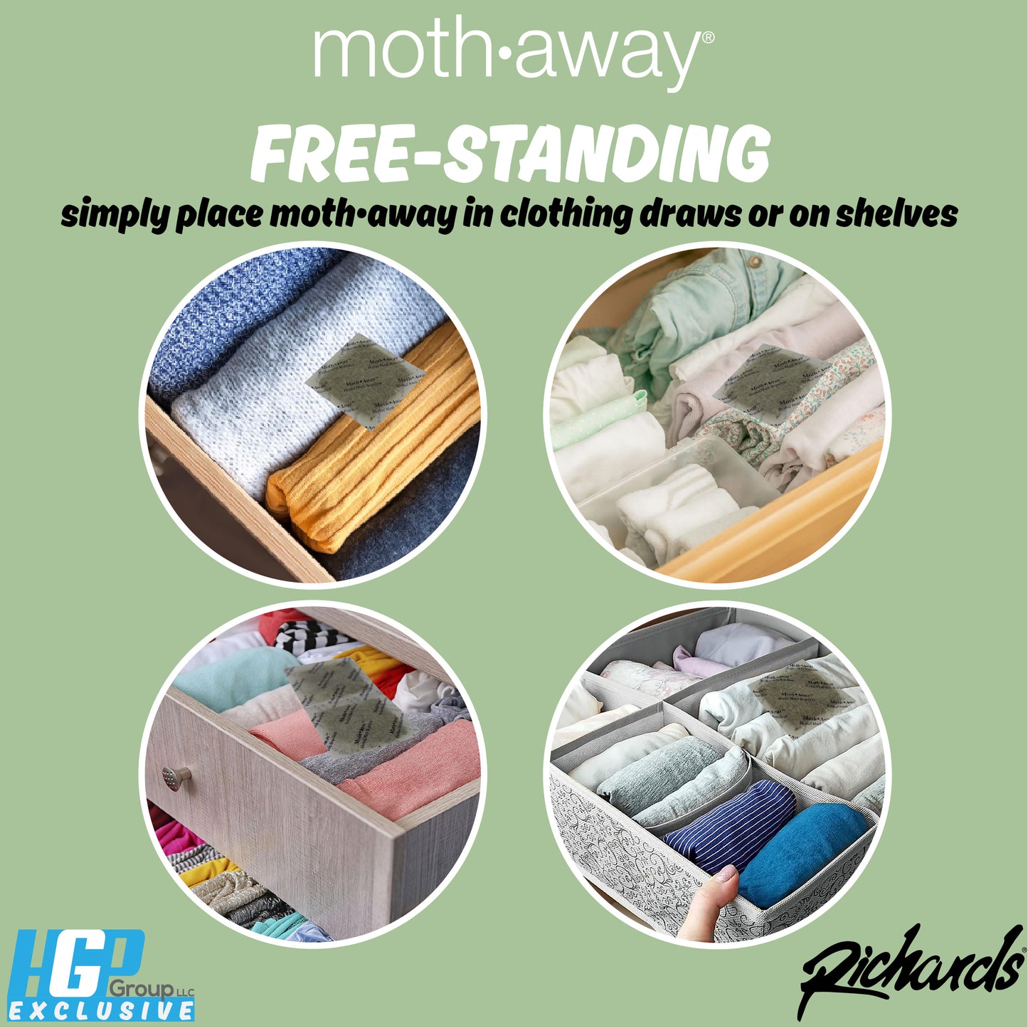 Moth Away All Natural Herbal Moth Repellent - Non Toxic - Standard Sachets