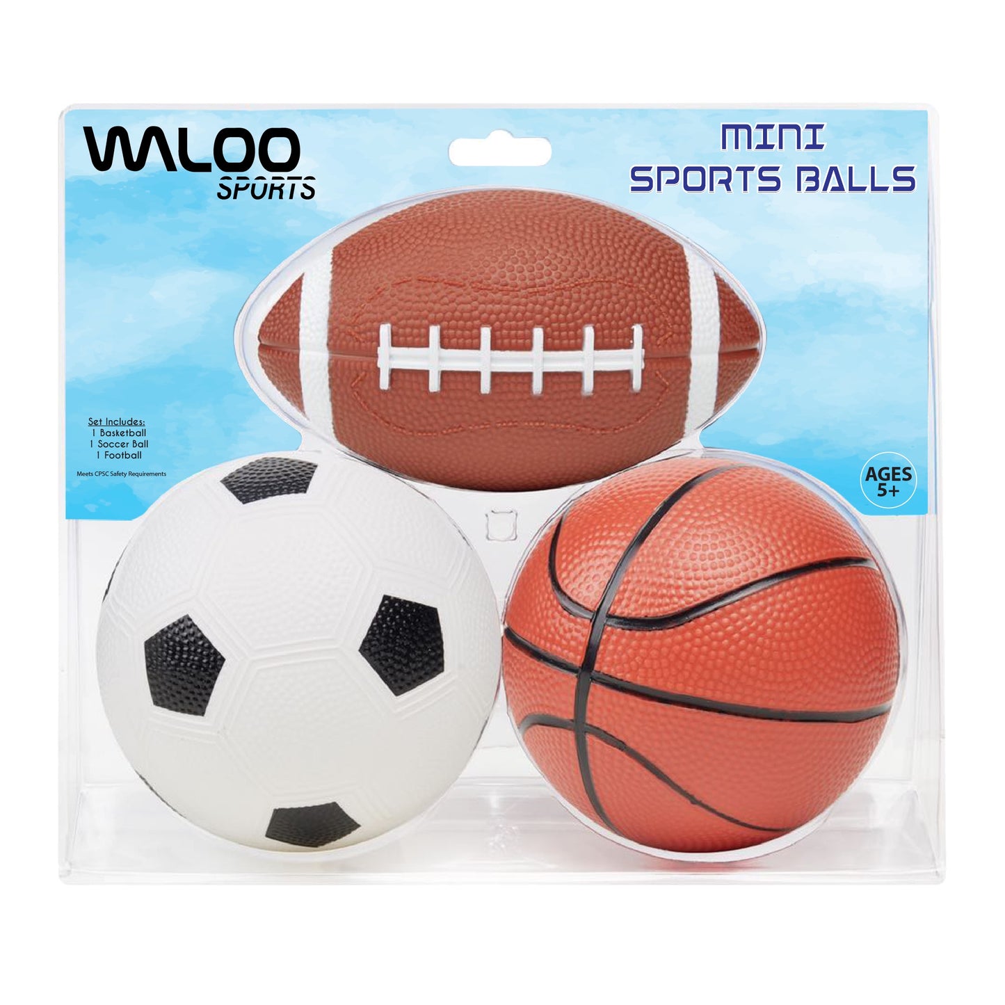 3 Pack Mini Sports Balls