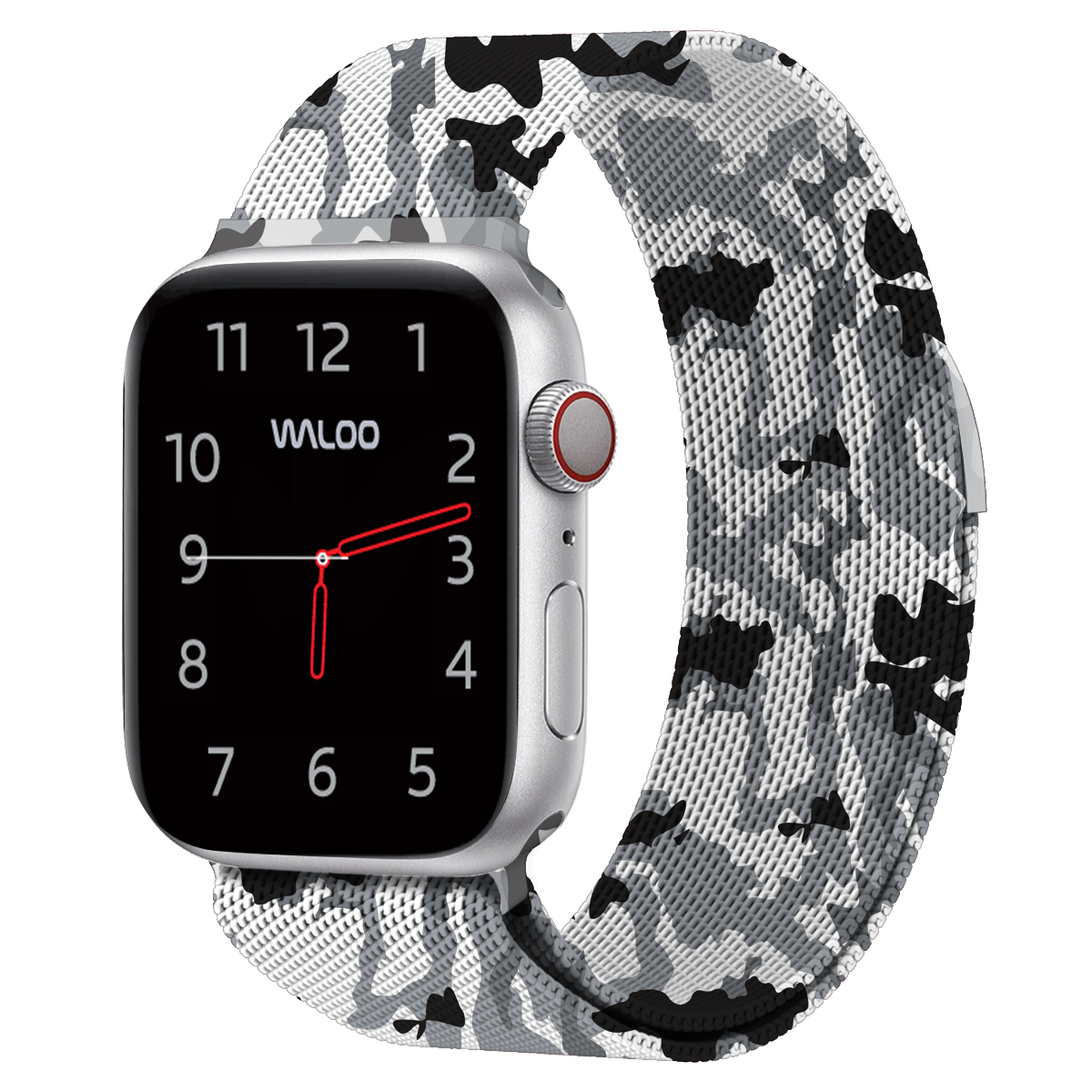 Waloo Camo Printed Magnetic Mesh Band For Apple Watch