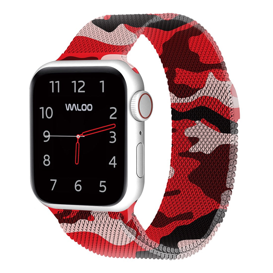 Waloo Camo Printed Magnetic Mesh Band For Apple Watch