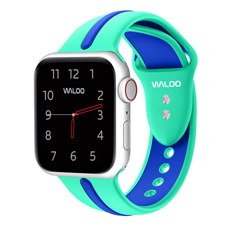 Waloo Two Tone Silicone Sport Band For Apple Watch