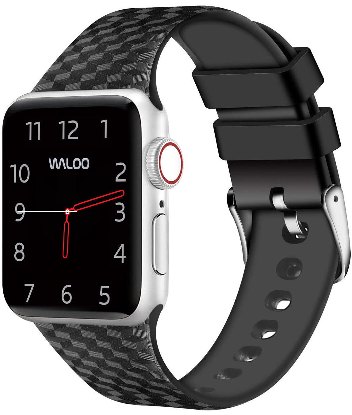Waloo Carbon Fiber Silicone Band For Apple Watch