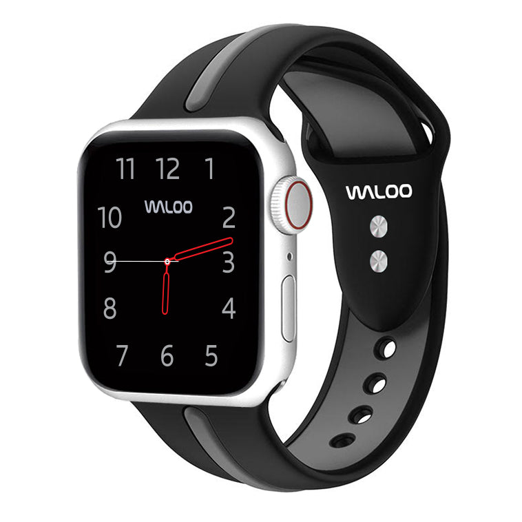 Waloo Two Tone Silicone Sport Band For Apple Watch
