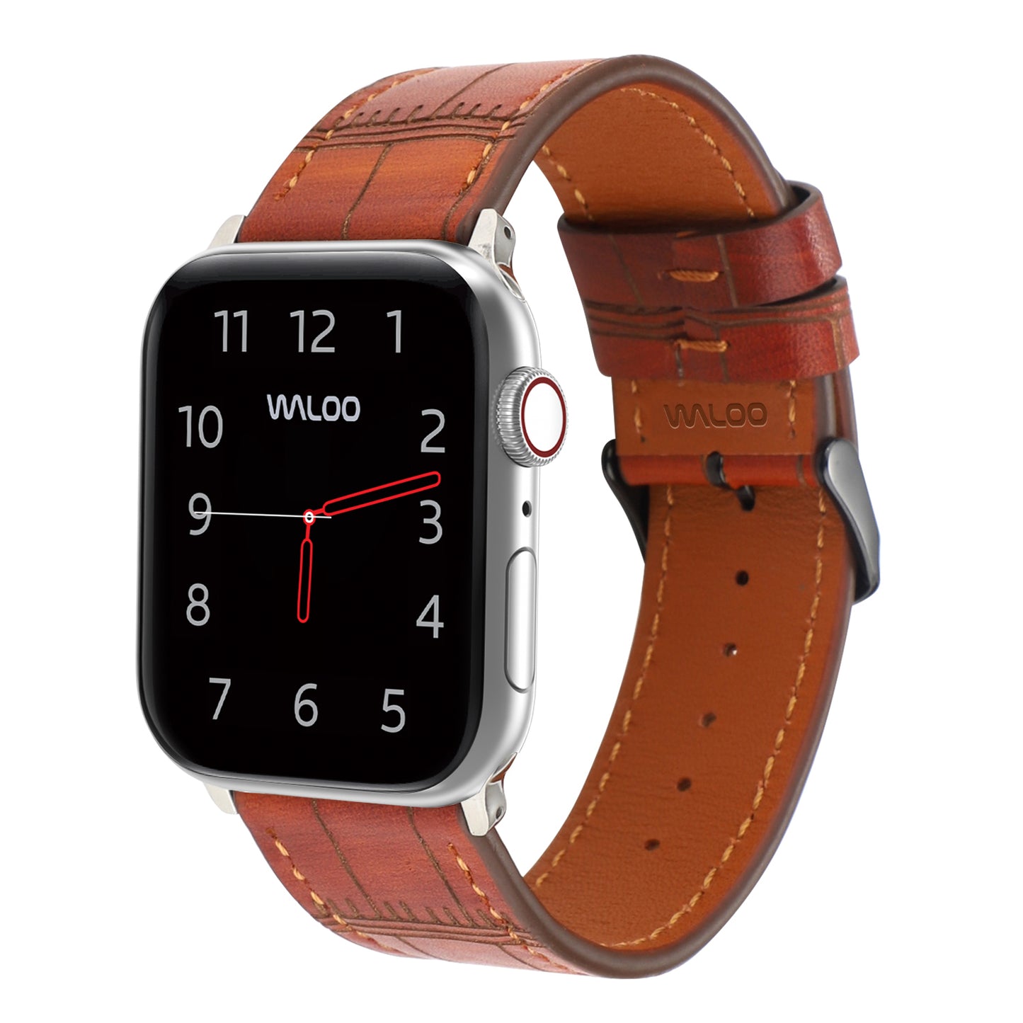 Waloo Bamboo Textured Leather Band For Apple Watch