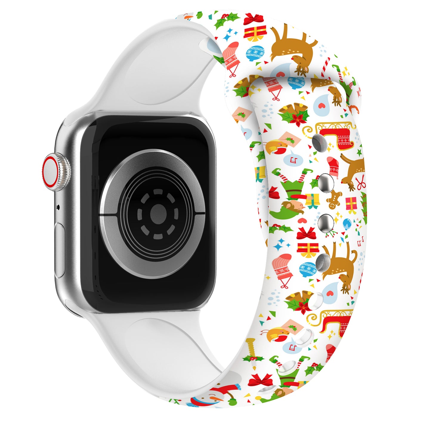 Waloo Christmas/Holiday Fun Silicone Sport Band For Apple Watch