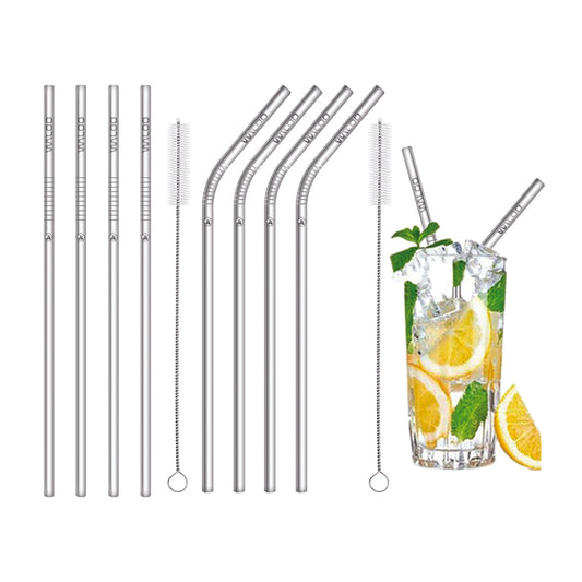 Antibacterial Stainless Steel Drinking Straws (4 Pack)