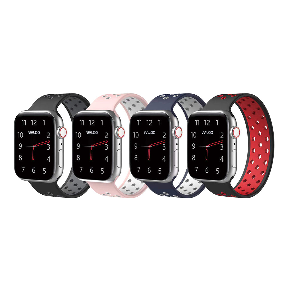 Waloo Breathable Silicone Loop Band For Apple Watch