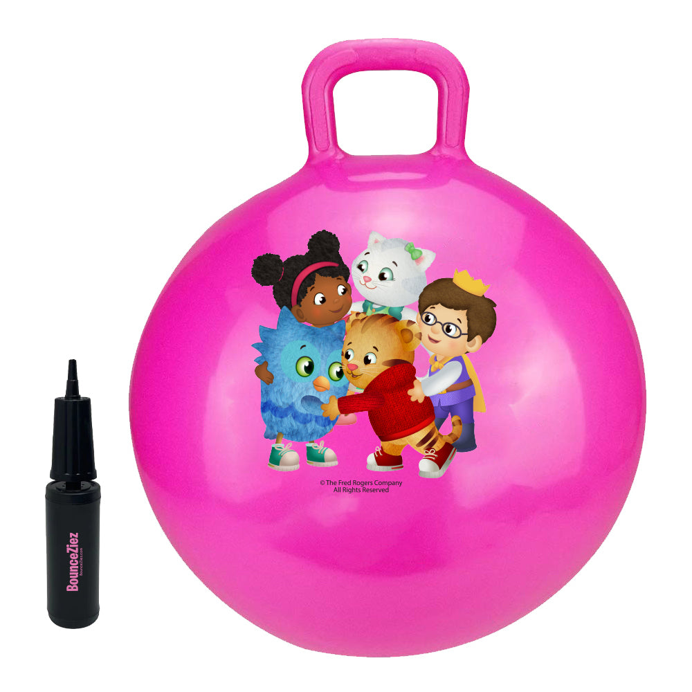 BounceZiez Daniel Tiger's Neighborhood 15" Inflatable Bouncy Hopper Ball with Pump