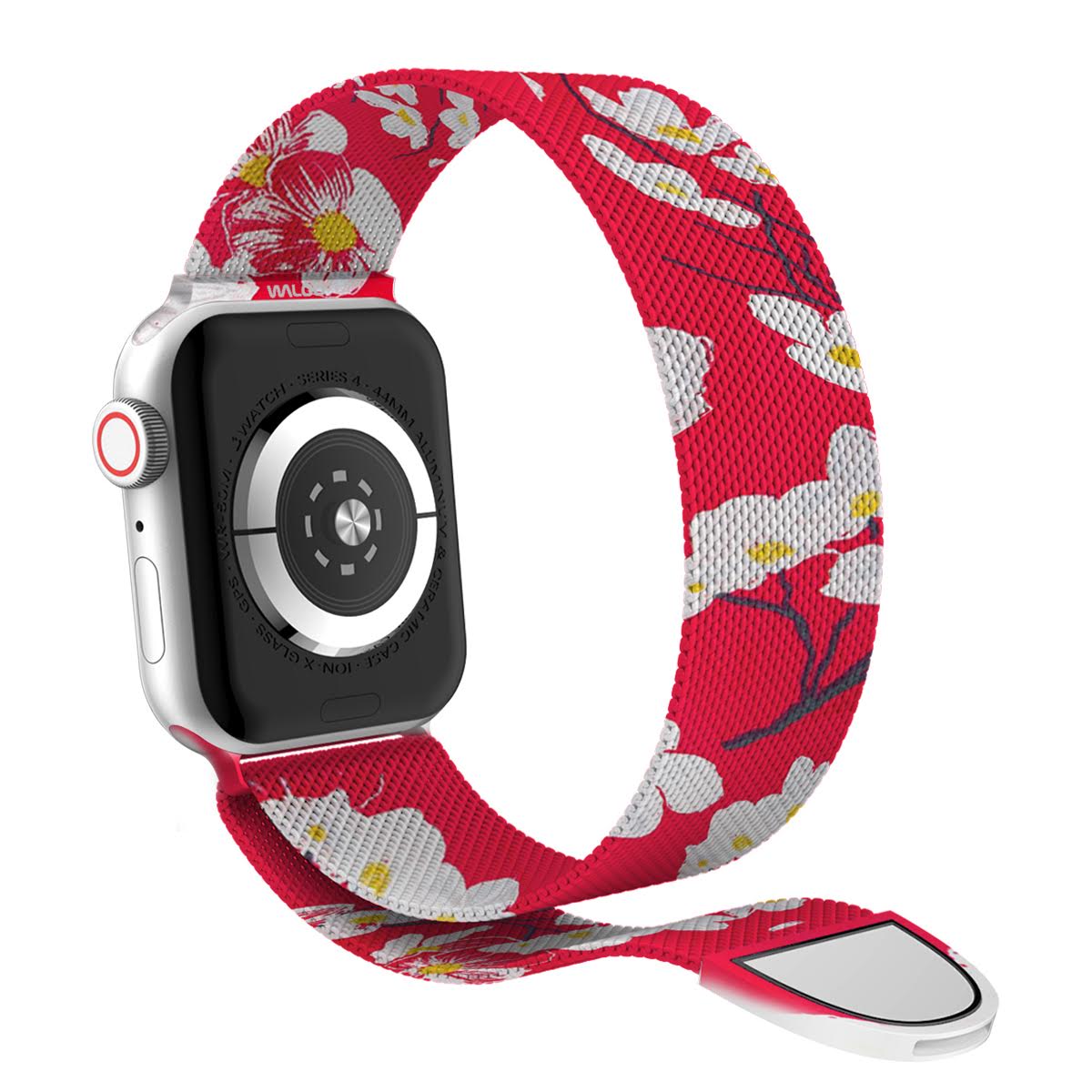 Waloo Floral Printed Magnetic Mesh Band For Apple Watch