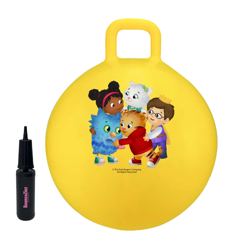 BounceZiez Daniel Tiger's Neighborhood 15" Inflatable Bouncy Hopper Ball with Pump