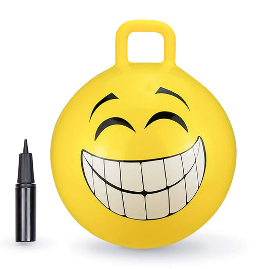 Yellow Grinning Smile Hopper Ball - 18" or 20"