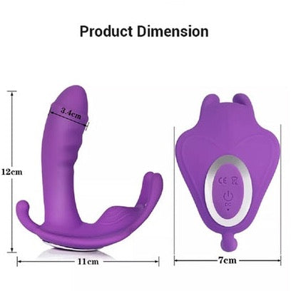 Wireless Remote Control Waterproof Wearable Silicone Butterfly Panty Vibrator